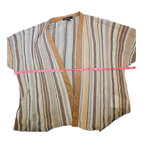 Marc Cain Size N1/ US Size 4 Short Sleeve Striped Open Cardigan - Picture 7 of 9